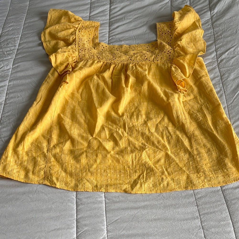 Max Studio Sunlit Ruffle Top